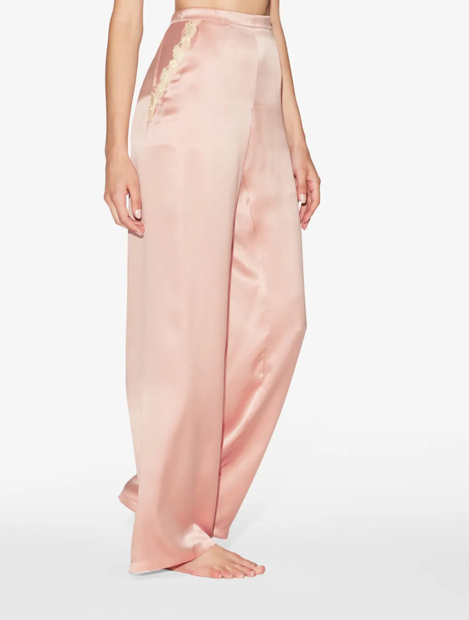 La Perla Silk Long Pajamas With Frastaglio< Pajamas|Silk Sleepwear