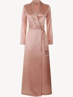 La Perla Powder Silk Long Robe< Robes|Silk Sleepwear