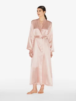 La Perla Powder Silk Long Robe< Robes|Silk Sleepwear