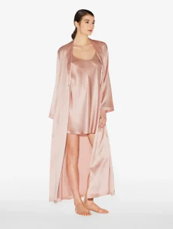 La Perla Powder Silk Long Robe< Robes|Silk Sleepwear