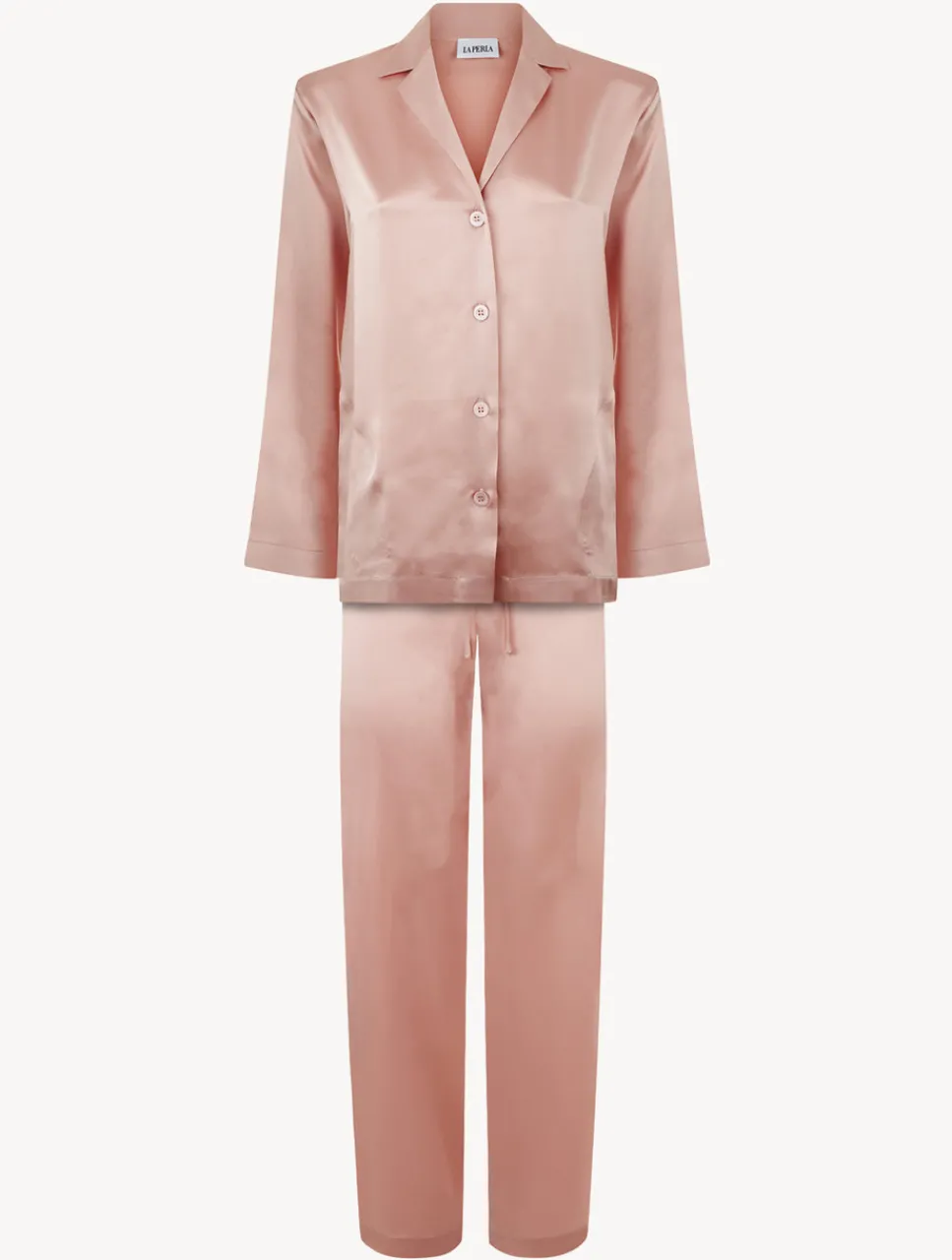 La Perla Powder Silk Pajama Set< Pajamas|Silk Sleepwear