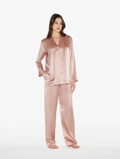 La Perla Powder Silk Pajama Set< Pajamas|Silk Sleepwear