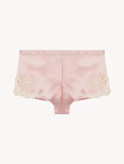 La Perla Powder Silk Satin Sleep Shorts With Frastaglio< Pajamas|Sleep Shorts & Trousers