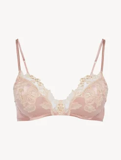 La Perla Powder Silk Triangle Bra With Frastaglio< Triangle|Wireless