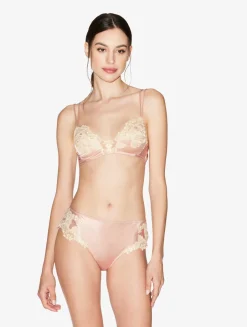 La Perla Powder Silk Triangle Bra With Frastaglio< Triangle|Wireless