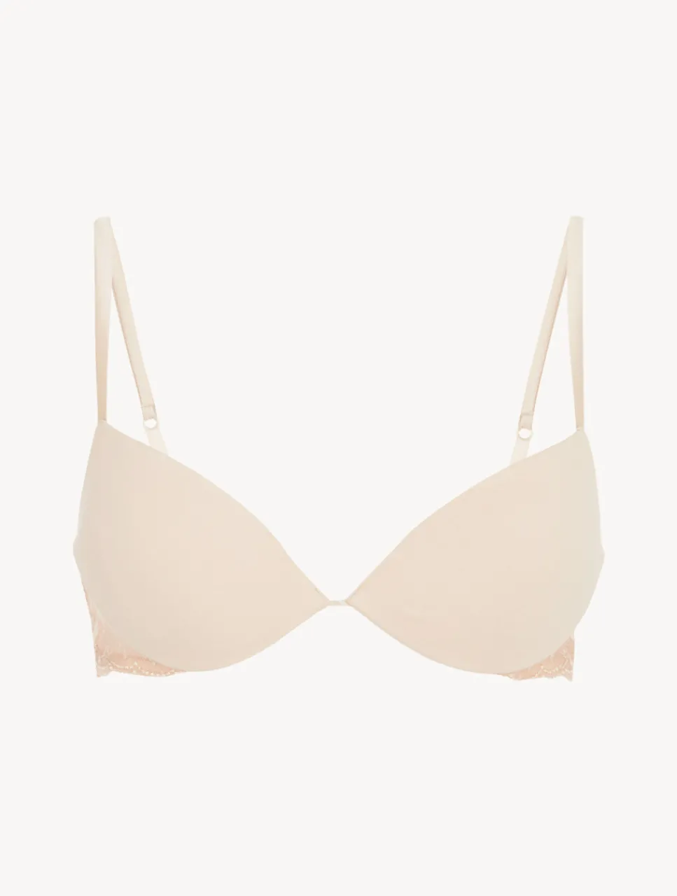 La Perla Push Up Bra In Halo And Ivory Nude With Embroidered Tulle< Padded|Push-Up