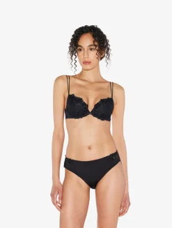 La Perla Push-up Bra In Lycra With Embroidered Tulle< Padded|Push-Up