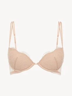 La Perla Push-up Bra With Lace In Oak Blush< Padded|Push-Up