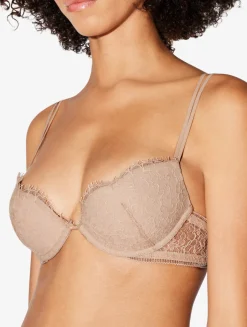La Perla Push-up Bra With Lace In Oak Blush< Padded|Push-Up