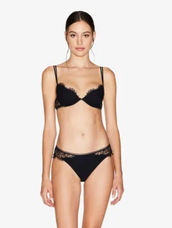 La Perla Push-up Bra With Lace In Onyx< Padded|Push-Up