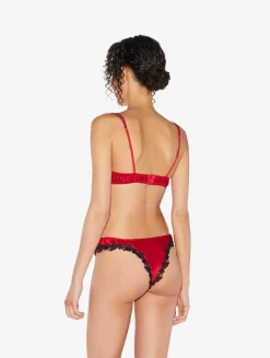 La Perla Silk Brazilian Briefs With Black Frastaglio< Brazilian