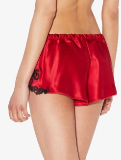 La Perla Silk Satin Sleep Shorts With Frastaglio< Pajamas|Sleep Shorts & Trousers