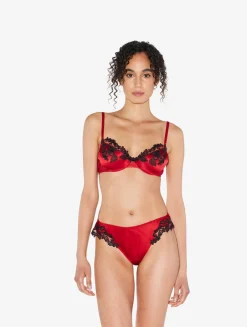 La Perla Silk Thong With Frastaglio< G String & Thong