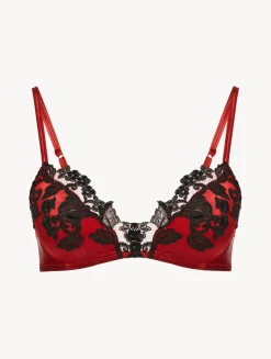La Perla Silk Triangle Bra With Black Frastaglio< Triangle|Wireless