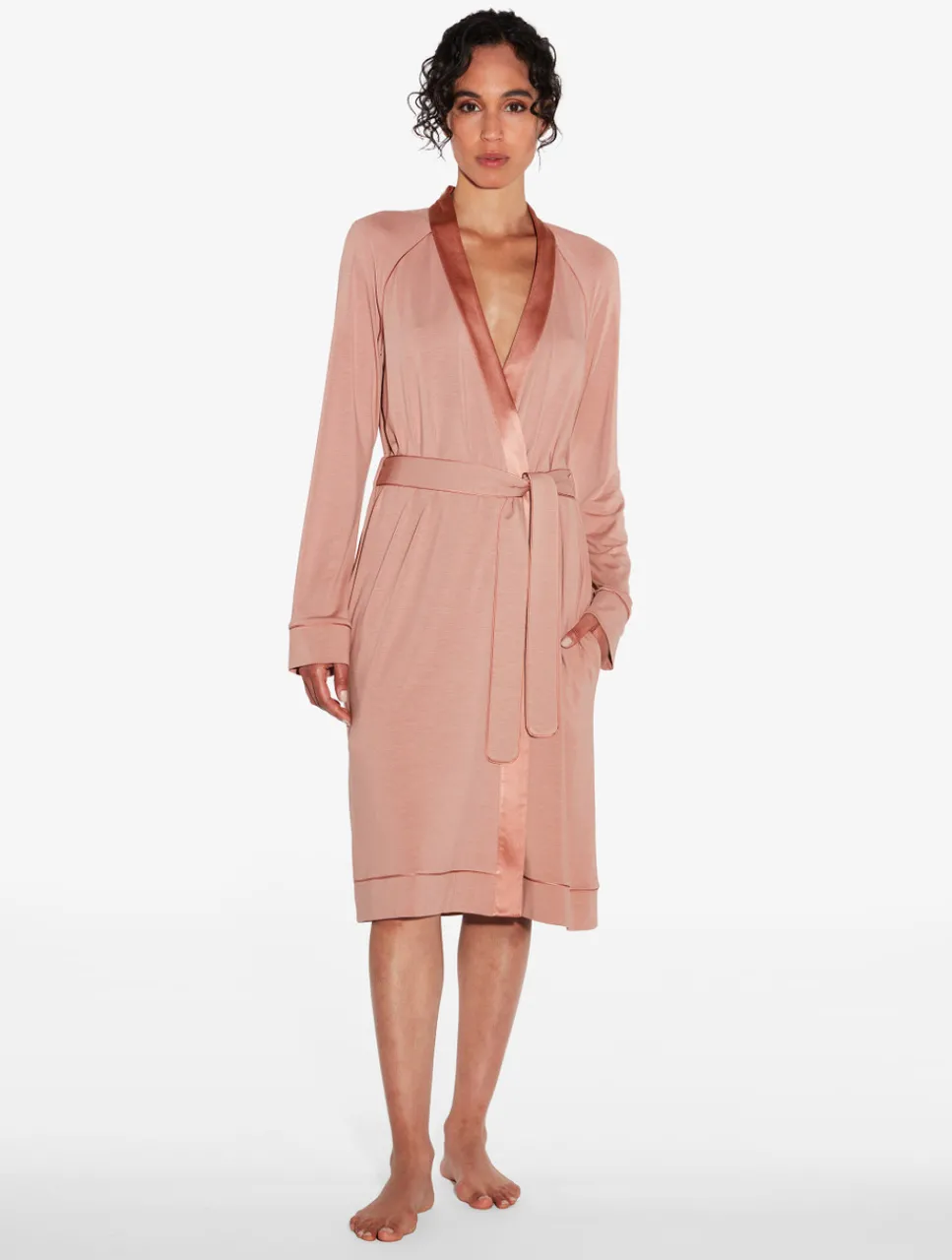 La Perla Short Robe In Blush Clay< Robes