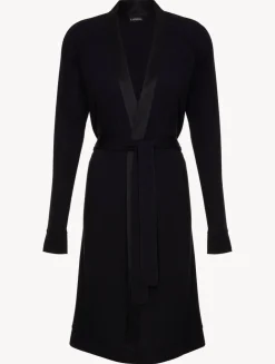 La Perla Short Robe In Onyx< Robes