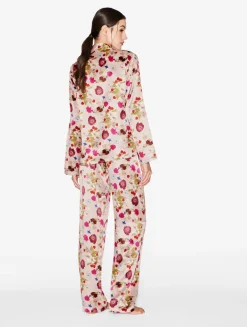 La Perla Silk Floral Print Pajama Set< Pajamas|Silk Sleepwear
