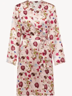 La Perla Silk Floral Print Short Robe< Robes|Silk Sleepwear