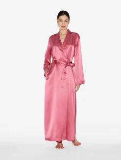 La Perla Silk Long Robe In Wild Orchid< Robes|Silk Sleepwear