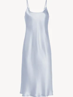 La Perla Silk Midi Nightdress In Azure< Slips & Dresses|Silk Sleepwear