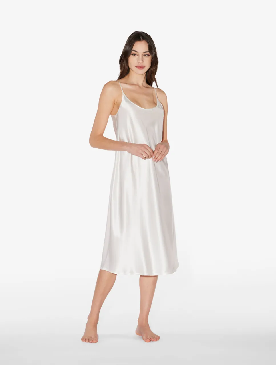 La Perla Silk Midi Nightdress In< Slips & Dresses|Silk Sleepwear