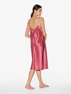 La Perla Silk Midi Nightdress In Wild Orchid< Slips & Dresses|Silk Sleepwear