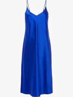 La Perla Silk Midi Nightgown In Electric< Slips & Dresses|Silk Sleepwear