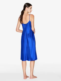 La Perla Silk Midi Nightgown In Electric< Slips & Dresses|Silk Sleepwear