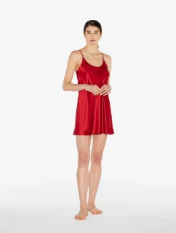 La Perla Silk Slip Dress In Garnet< Slips & Dresses|Silk Sleepwear