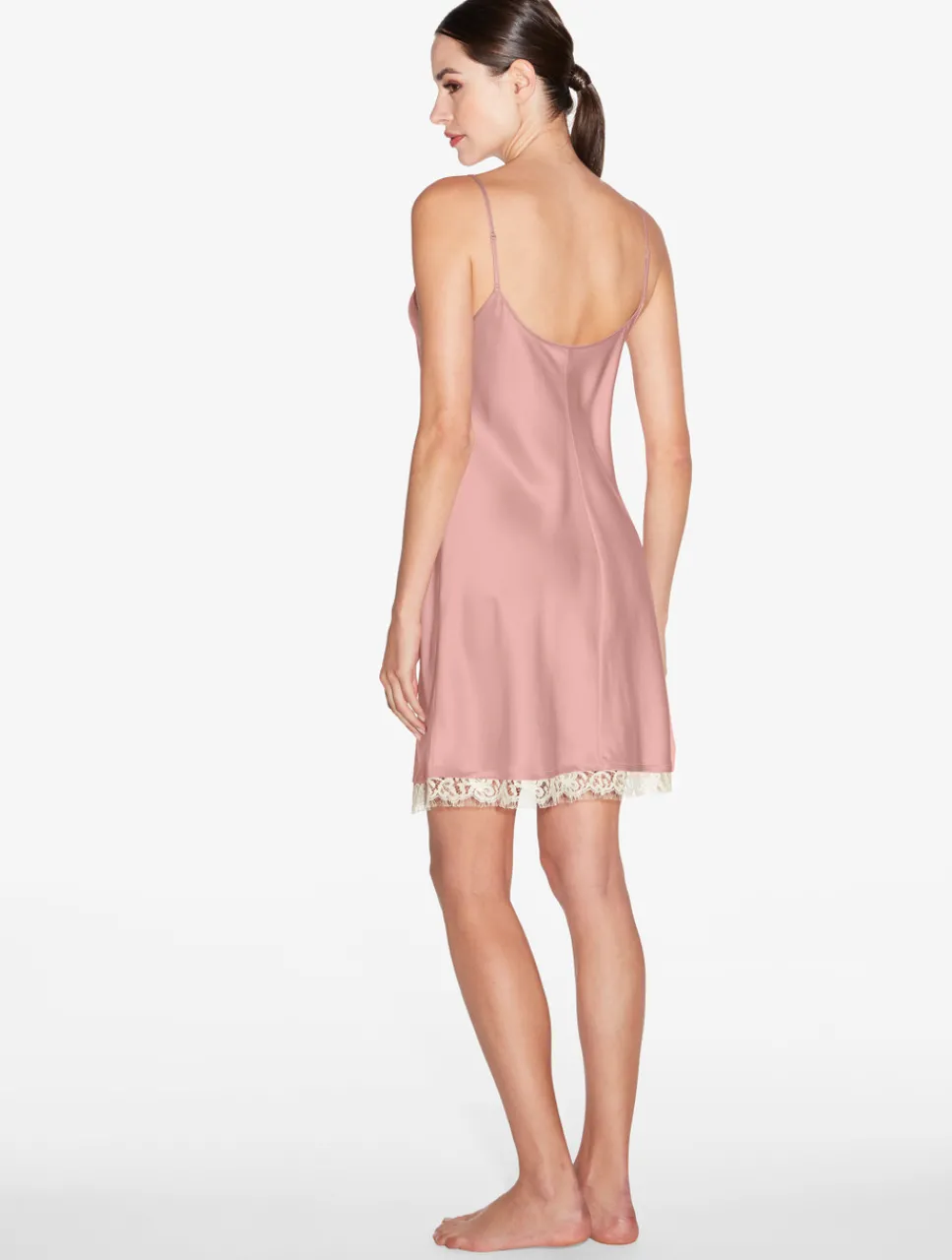 La Perla Silk Slip With Leavers Lace In< Slips & Dresses|Silk Sleepwear