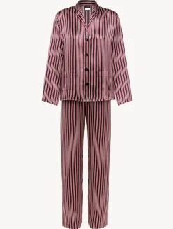La Perla Silk Striped Pajama Set< Pajamas|Silk Sleepwear