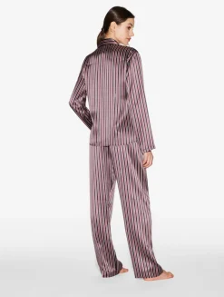 La Perla Silk Striped Pajama Set< Pajamas|Silk Sleepwear