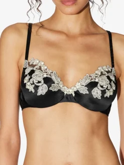 La Perla Silk Underwired Bra In With Ivory Frastaglio< Underwired