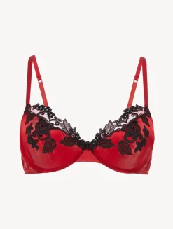 La Perla Silk Underwi Bra In With Black Frastaglio< Underwired