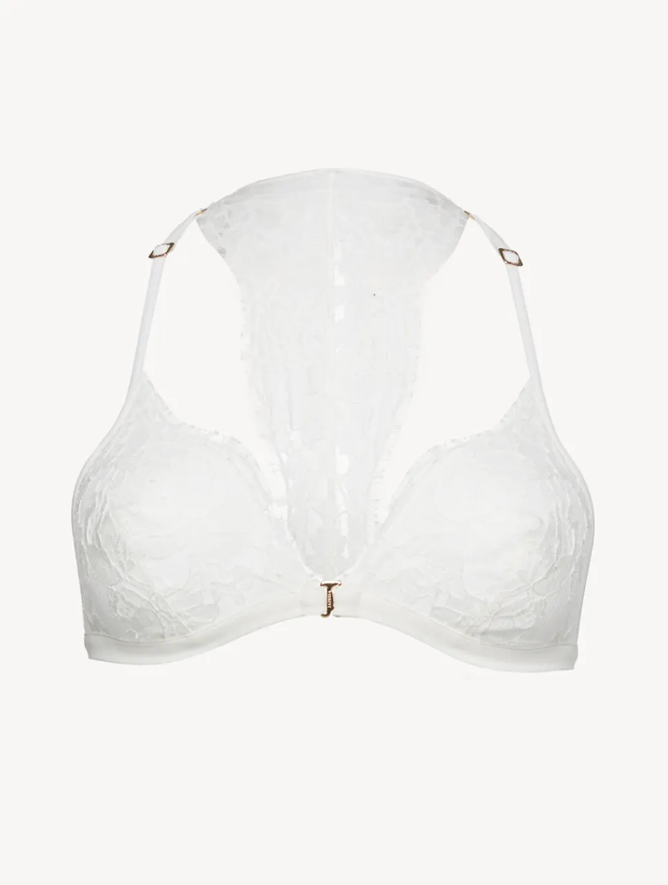 La Perla Soft Triangle Bra In Off With Cotton Leavers Lace< Triangle|Wireless
