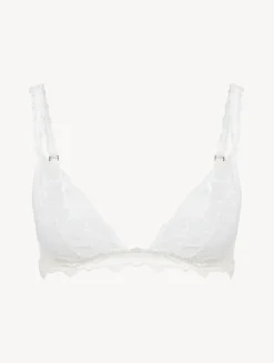 La Perla Soft Triangle Bra In Off With Leavers Lace< Triangle|Wireless