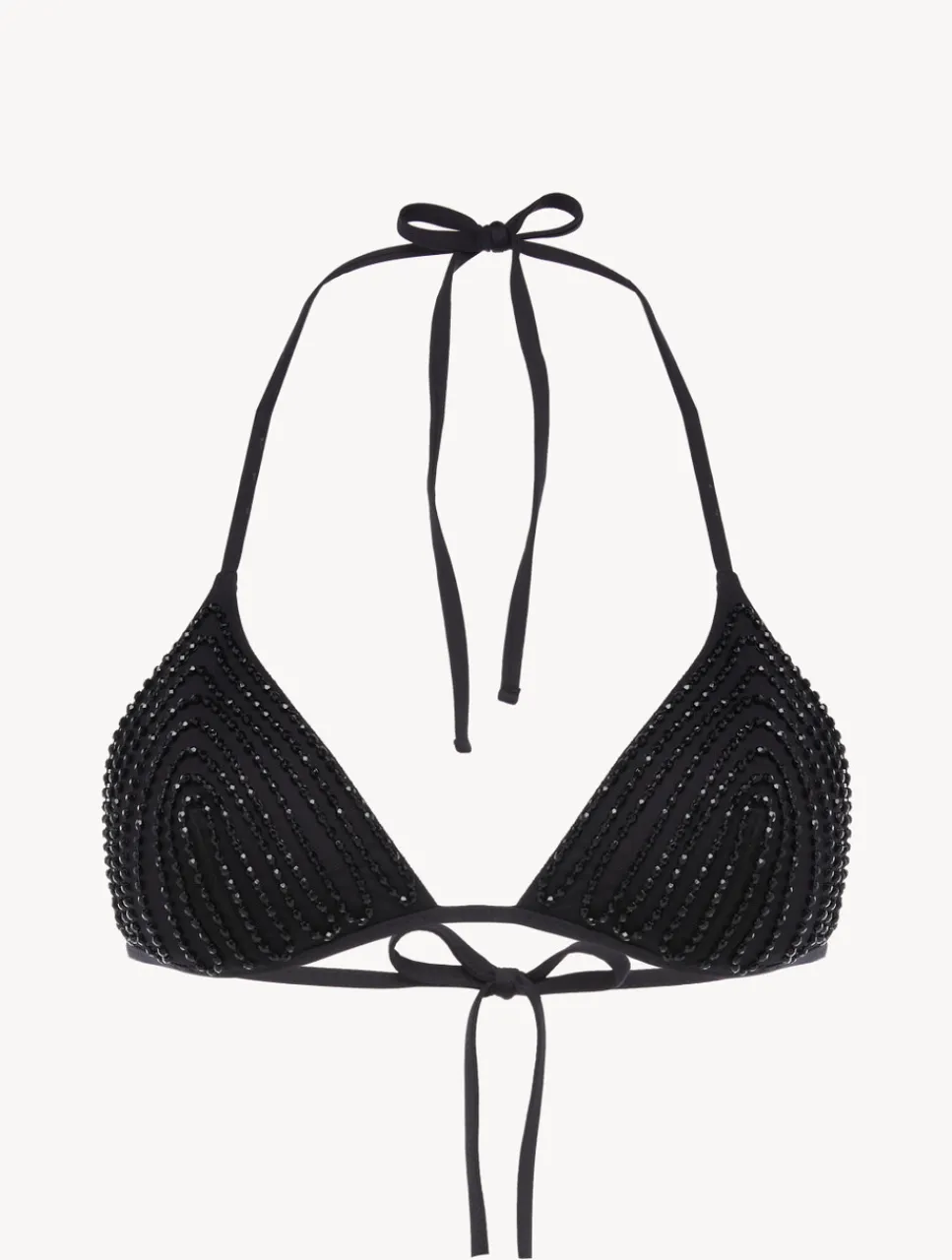 La Perla Triangle Bikini Top In With Beading< Bikinis