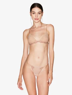 La Perla Triangle Bra In Sand Stretch Tulle< Triangle|Wireless