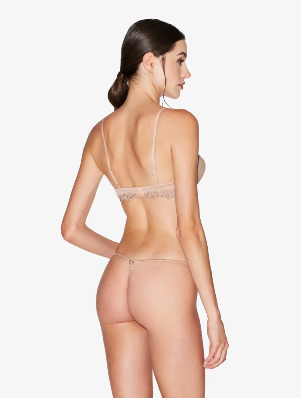 La Perla Triangle Bra In Sand Stretch Tulle< Triangle|Wireless
