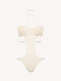 La Perla Trikini In Champagne With Beading< Bikinis|One-Piece Bathing Suits