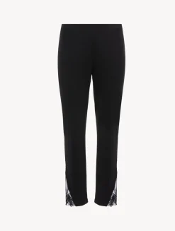 La Perla Trousers In Modal With Embroidered Tulle< Pajamas|Loungewear