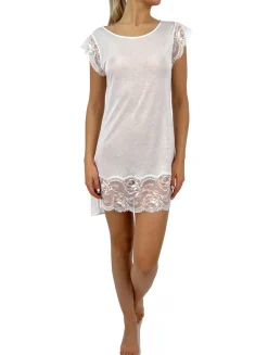 La Perla T-shirt Dress In With Lace< Slips & Dresses