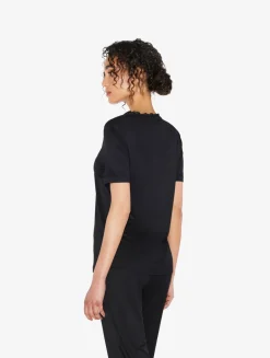 La Perla T-shirt In Modal With Embroidered Tulle< Camisoles|Pajamas