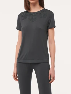 La Perla T-shirt In Charcoal< Camisoles|Pajamas