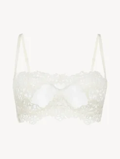 La Perla Underwired Bra With Macramé In Off-white< Bandeau|Strapless & Multiway