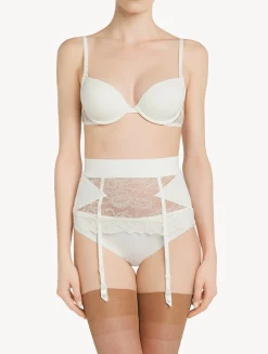 La Perla Lycra Control Fit Suspender With Chantilly Lace< Shapewear|Garter Belts