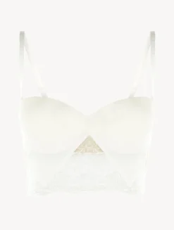 La Perla Lycra Strapless Brassiere With Chantilly Lace< Padded|Strapless & Multiway