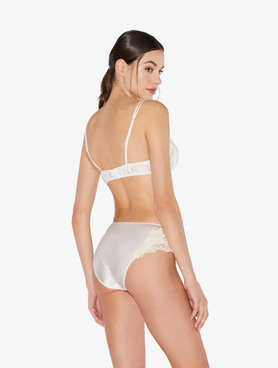 La Perla Silk Medium Briefs With Frastaglio< Mid-Rise