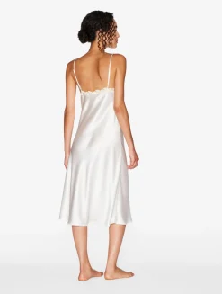 La Perla Silk Satin Short Nightgown With Frastaglio< Pajamas|Slips & Dresses