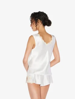 La Perla Silk Satin Top With Frastaglio< Camisoles|Pajamas
